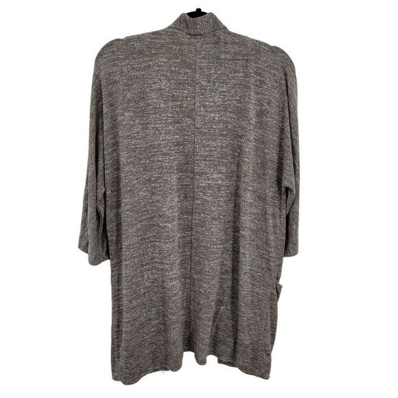 Wilfred Free Cardigan Longline Open Knit Spacedye Minimal Comfy Brown Non Itch M - Picture 3 of 13